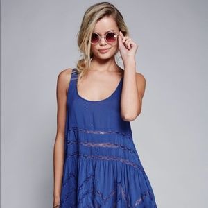 Free People Voile and Lace Trapeze Slip Dress